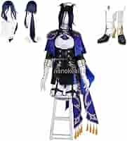 Amazon.co.jp: 原神 クロリンデ コスプレ衣装+ウィッグ+ 靴+帽